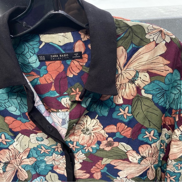 Zara Floral Shirt Dress with Pockets - Picture 6 of 16